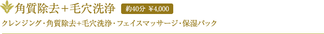 角質除去＋毛穴洗浄